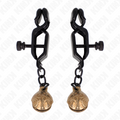 KINK – BELL JAW STYLE NIPPLE CLAMPS BLACK 7 CM