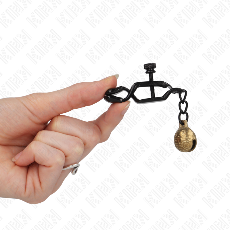KINK – BELL JAW STYLE NIPPLE CLAMPS BLACK 7 CM