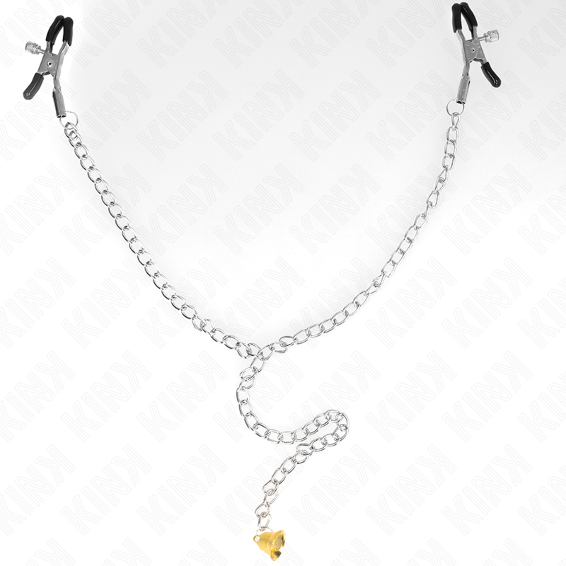 KINK – CHAIN NIPPLE CLAMPS WITH HORN PENDANT 30 CM