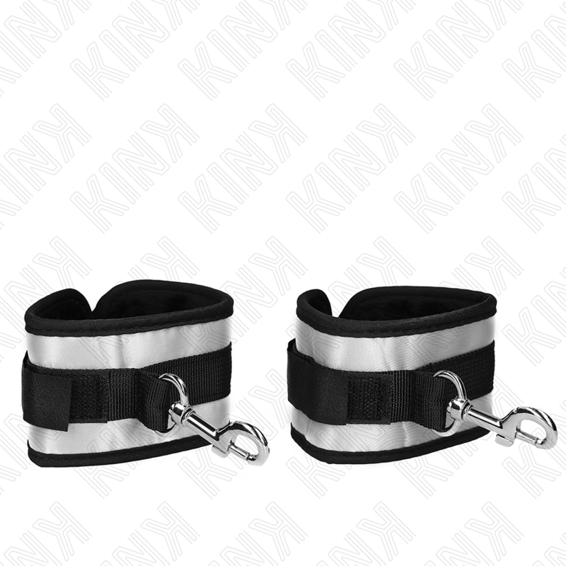 KINK – NEOPRENE WRIST CUFFS GREY 23 X 5 CM