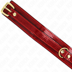 Kink – Verstellbares Halsband mit goldenen Details, Weinrot, 29–42,5 cm x 4 cm