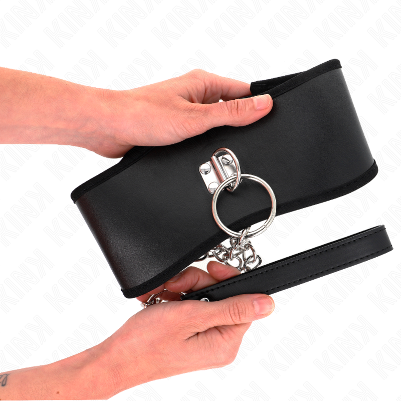 Kink – Breites Halsband mit Leine, 65 cm