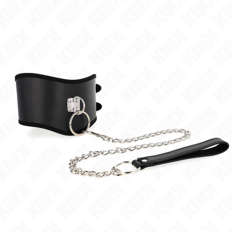 Kink – Breites Halsband mit Leine, 65 cm