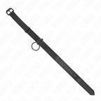 KINK – COLLARE CON GUINZAGLIO SCURO 65 CM REGOLABILE 37-54 CM X 3 CM