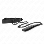 KINK – COLLARE CON GUINZAGLIO SCURO 65 CM REGOLABILE 37-54 CM X 3 CM