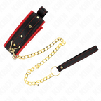 KINK – COLLARE CON GUINZAGLIO IN TESSUTO TINTO REGOLABILE 33-48 CM X 5,7 CM