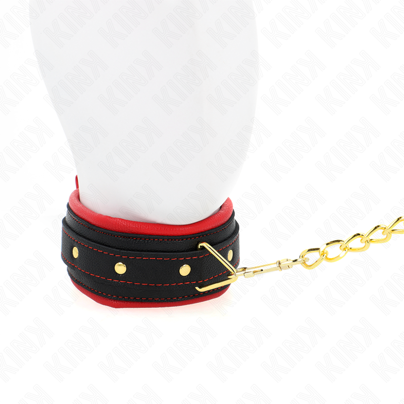 KINK – COLLARE CON GUINZAGLIO IN TESSUTO TINTO REGOLABILE 33-48 CM X 5,7 CM