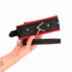KINK – COLLARE CON GUINZAGLIO IN TESSUTO TINTO REGOLABILE 33-48 CM X 5,7 CM