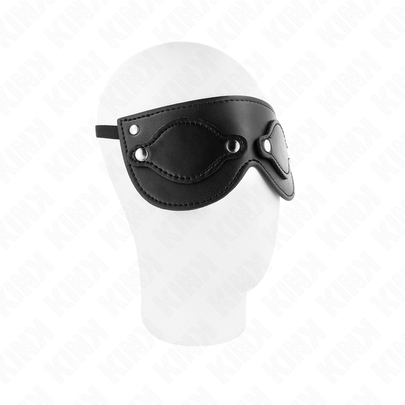 KINK – LEATHERETTE MASK WITH DETACHABLE EYE COVERS 22 x 9 CM