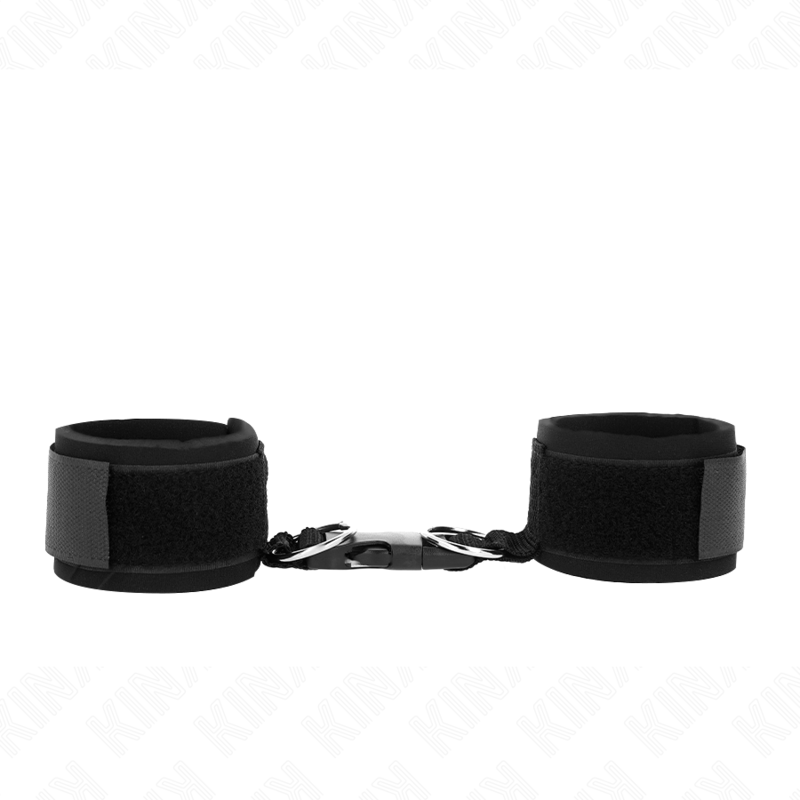 Kink – Neopren-Handgelenkfesseln mit Klettverschluss, Schwarz 22–34 cm