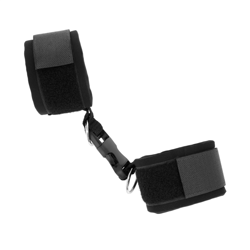 Kink – Neopren-Handgelenkfesseln mit Klettverschluss, Schwarz 22–34 cm