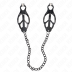 KINK – Japanische Kleeblatt-Nippelklammern mit Kette, 30 cm