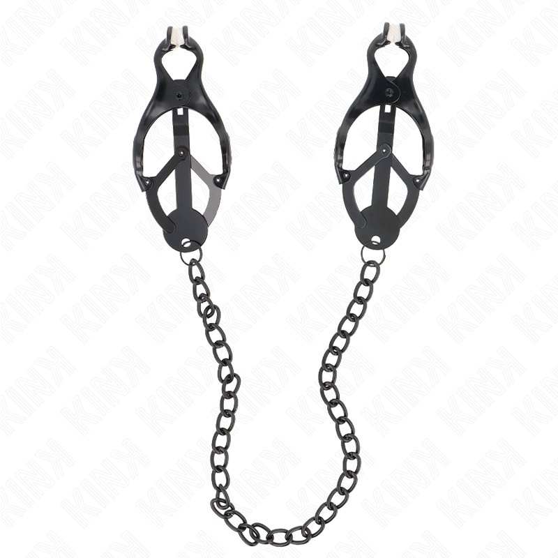 KINK – Japanische Kleeblatt-Nippelklammern mit Kette, 30 cm