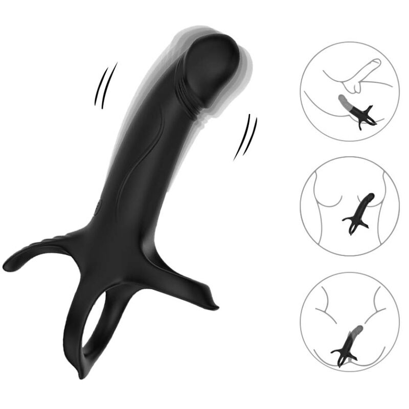 ARMONY – DILDO CON ANELLO E VIBRATORE NERO