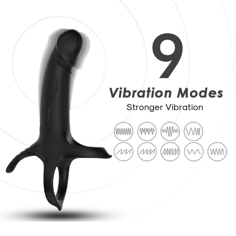 ARMONY – DILDO CON ANELLO E VIBRATORE NERO
