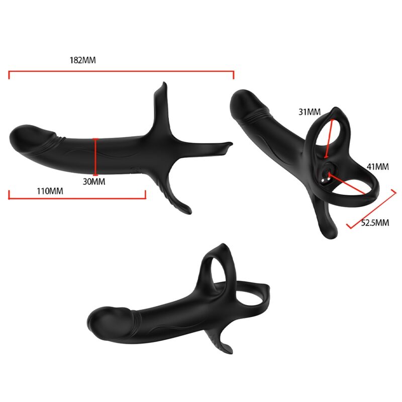 ARMONY – DILDO CON ANELLO E VIBRATORE NERO