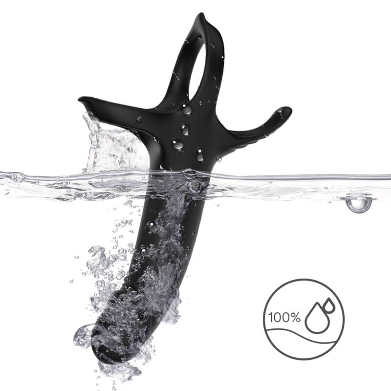 ARMONY – DILDO CON ANELLO E VIBRATORE NERO