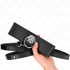Kink – Halsband aus Kunstleder mit Nietenleine, 116 cm
