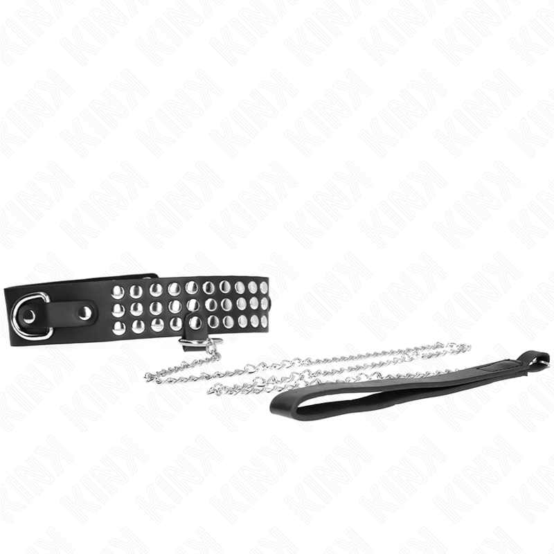 Kink – Glänzendes Halsband mit Leine, 65 cm