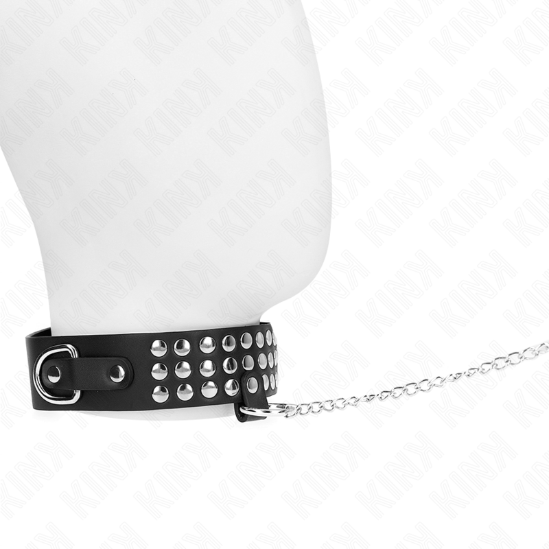 Kink – Glänzendes Halsband mit Leine, 65 cm