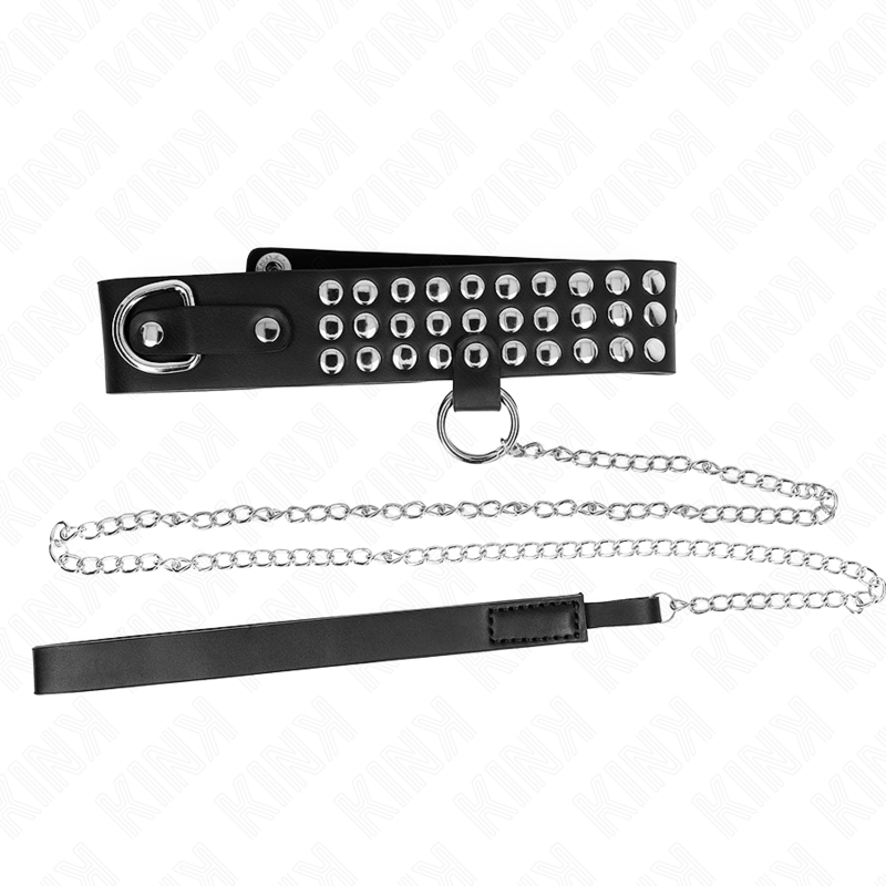 Kink – Glänzendes Halsband mit Leine, 65 cm