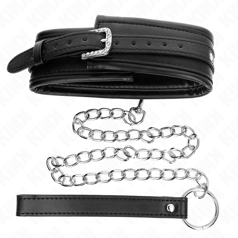 Kink – Halsband mit glänzendem Schnallenband, 65 cm