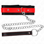 Kink – Halsband mit Leine, Rot, verstellbar 36–43 cm