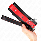 Kink – Halsband mit Leine, Rot, verstellbar 36–43 cm