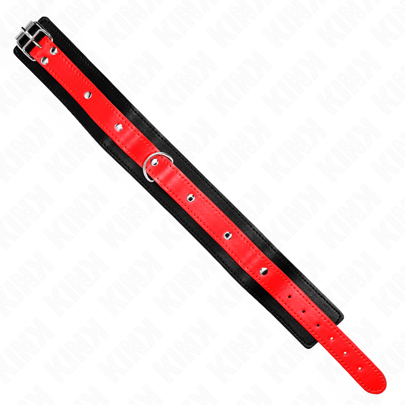 Kink – Halsband mit Leine, Rot, verstellbar 36–43 cm