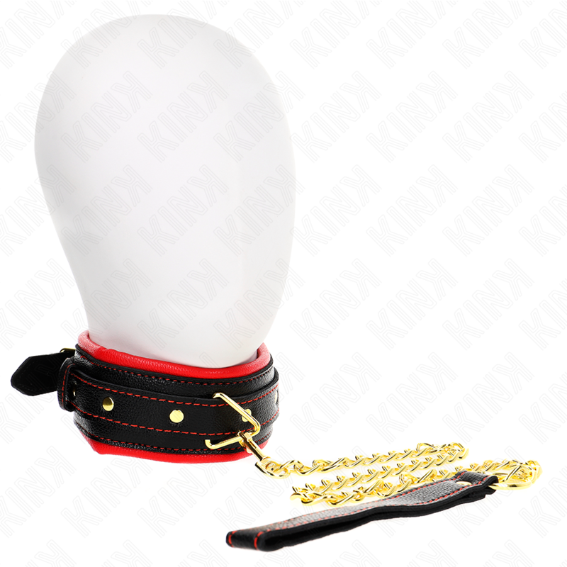KINK – Halskette mit Schwamm-Kunstlederband, verstellbar 37–54 cm x 3 cm