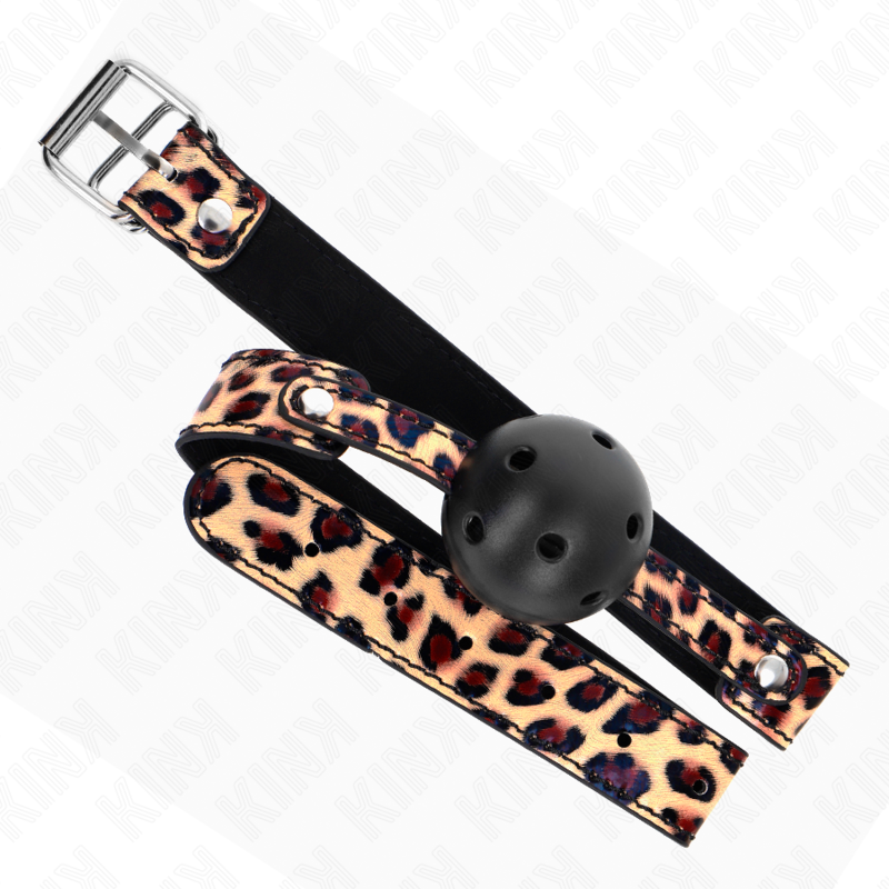 Kink Leopard – Atmungsaktiver Ballknebel, 4,5 cm
