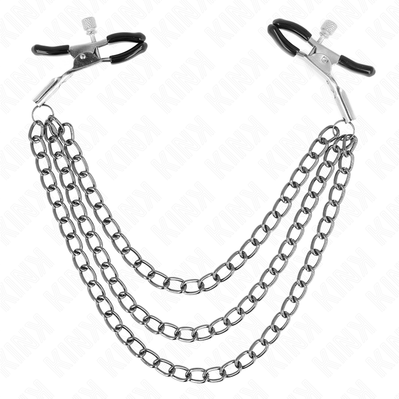 KINK – NIPPLE CLAMPS WITH 3 CHAINS 20/23/28 CM
