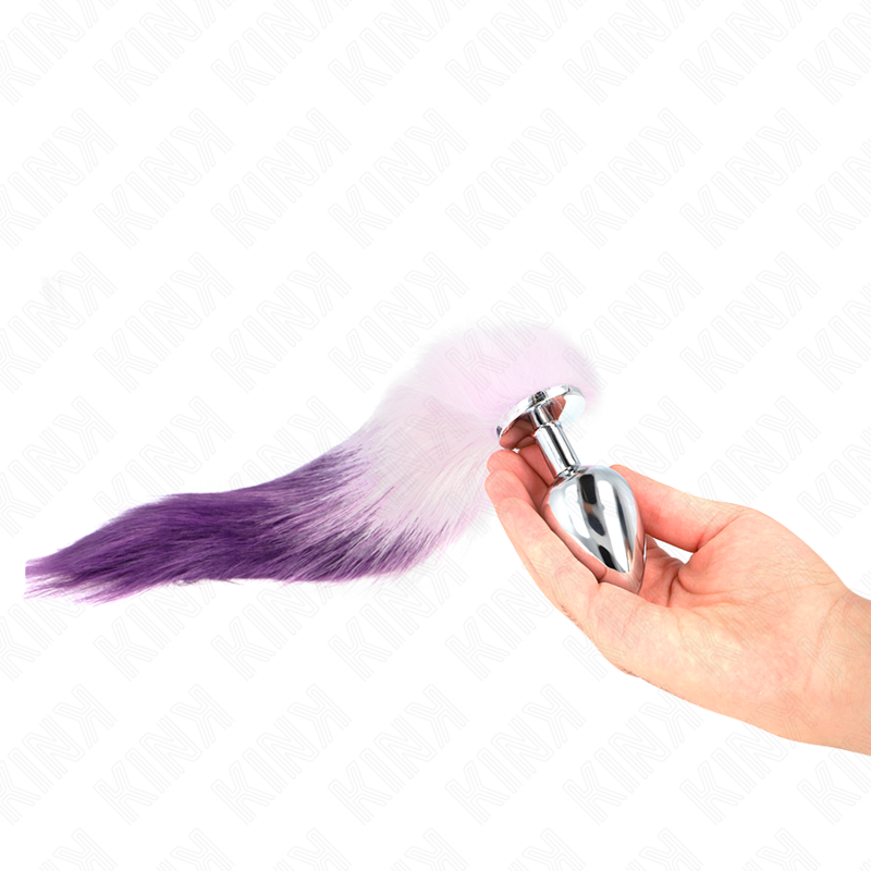 KINK – PLUG ANALE X CM CON CODA SINTETICA 40 CM VIOLA