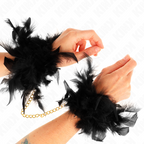 KINK – MANCHETTES EN PLUME AVEC CHAÎNE OR MODÈLE