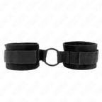 Kink Beginner – Pelz-Handmanschetten mit O-Ring, Schwarz, 15–25 cm