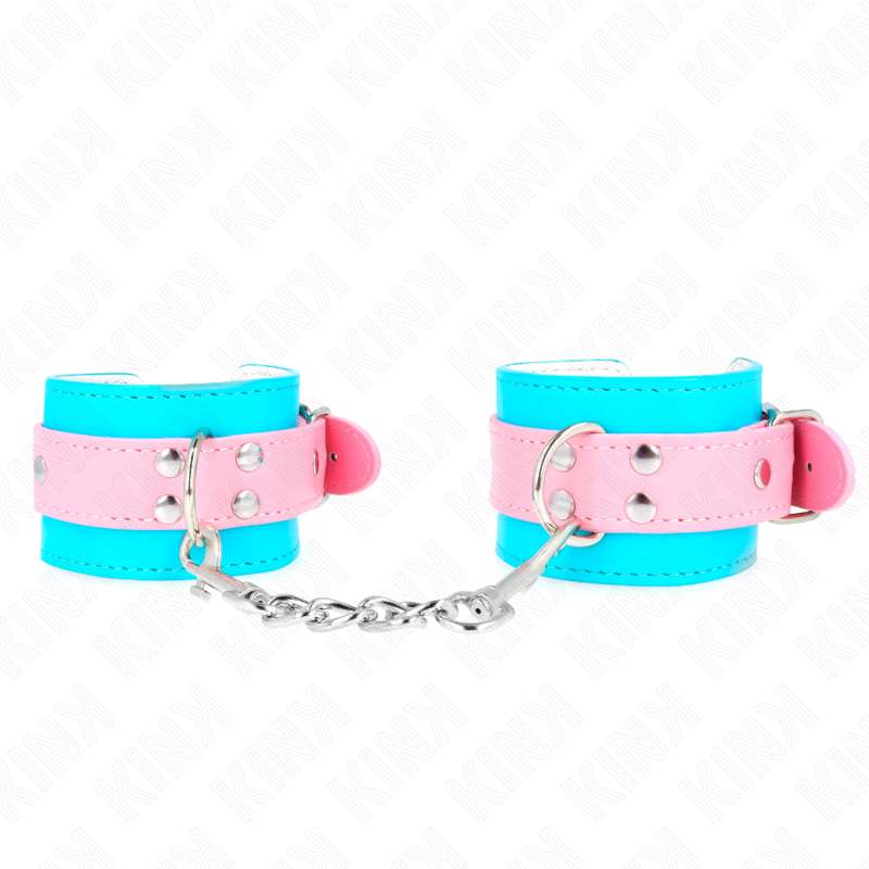Kink – Süsse Handgelenkfesseln, Blau/Rosa