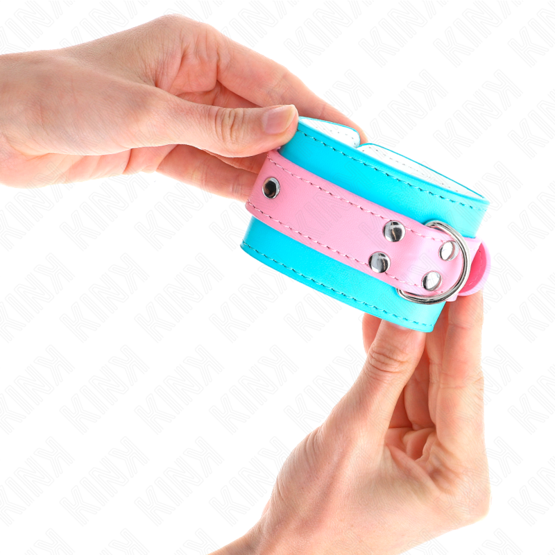 Kink – Süsse Handgelenkfesseln, Blau/Rosa