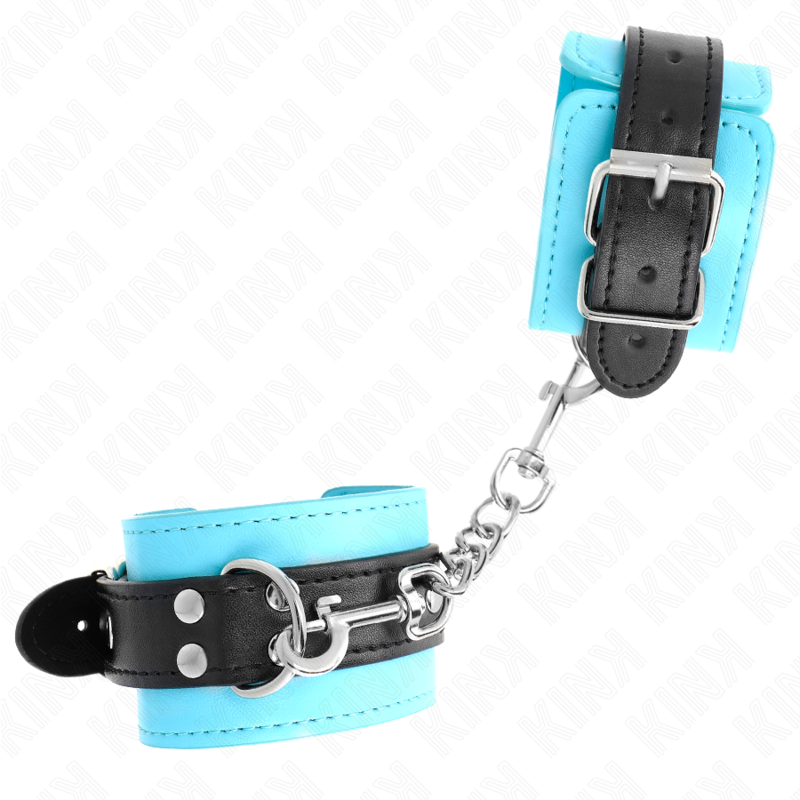 Kink – Haken-Handfesseln, Blau, Pelzgefüttert, 20–28 cm