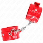 Kink – Glänzende Handmanschetten, Rot, 23–33 cm
