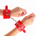 Kink – Glänzende Handmanschetten, Rot, 23–33 cm