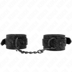Kink – Handgelenkmanschetten mit dunkler Spitze, Schwarz 19–26 cm