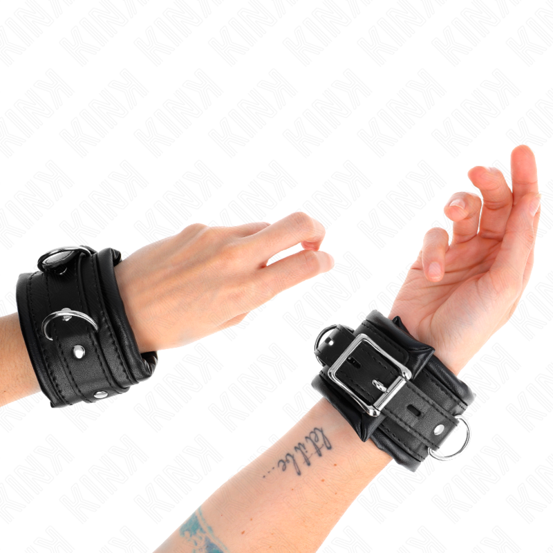 KINK – Schwere Handgelenksfesseln mit Pelzfutter, verstellbar 20–30 cm x 6 cm