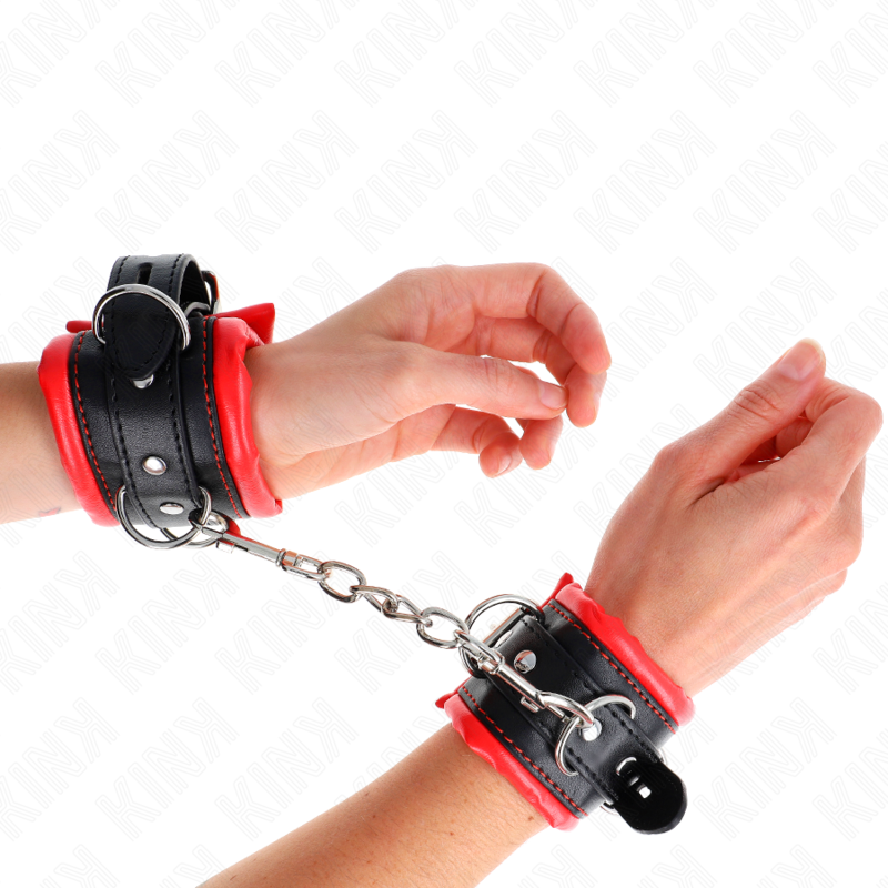 KINK – Schwere Handgelenksfesseln mit Pelzfutter, verstellbar 20–30 cm x 6 cm
