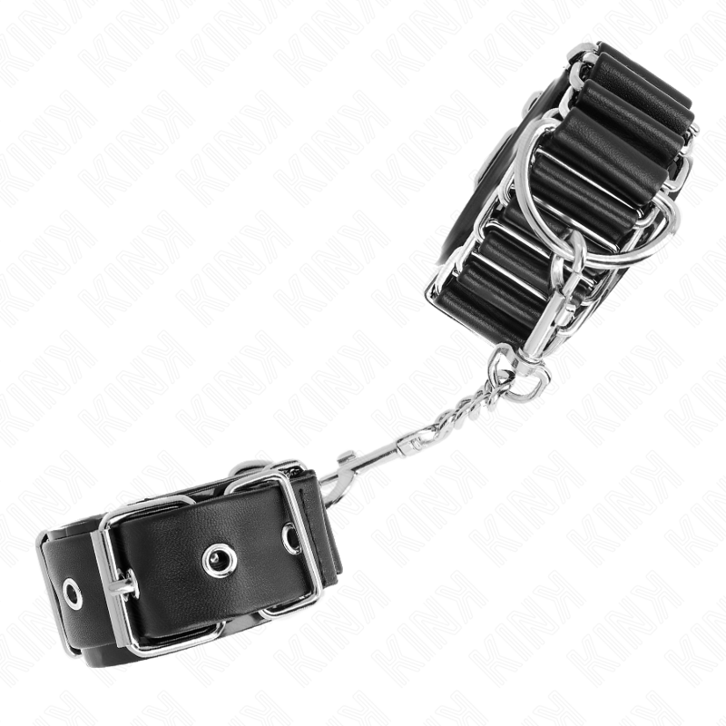 Kink – Dünne Handgelenkfesseln mit Scharnier, Schwarz 16–22 cm