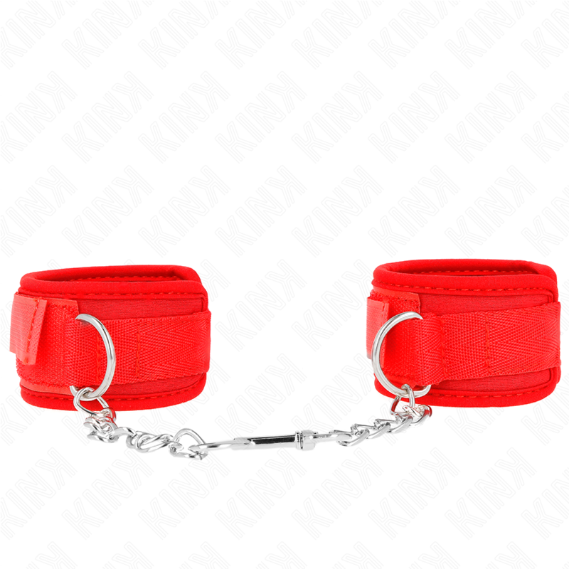 Kink – Neopren-Handgelenkfesseln Rot, 42 x 5 cm