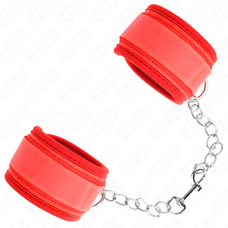 Kink – Neopren-Handgelenkfesseln Rot, 42 x 5 cm