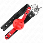 Kink – Ballknebel mit rotem Hohlball, 4 cm, verstellbar