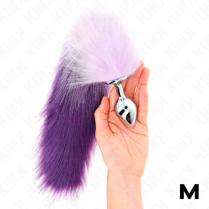 KINK – PLUG ANALE X CM CON CODA SINTETICA 40 CM VIOLA