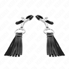 KINK – MORSETTI PER CAPEZZOLI IN SIMILPELLE CON NAPPINE 6 CM