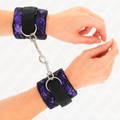 KINK – ATTENTES-POIGNETS COURTES EN DENTELLE DE VELOURS ET RELIURE EN NYLON / NOIR 23 X 6,5 CM